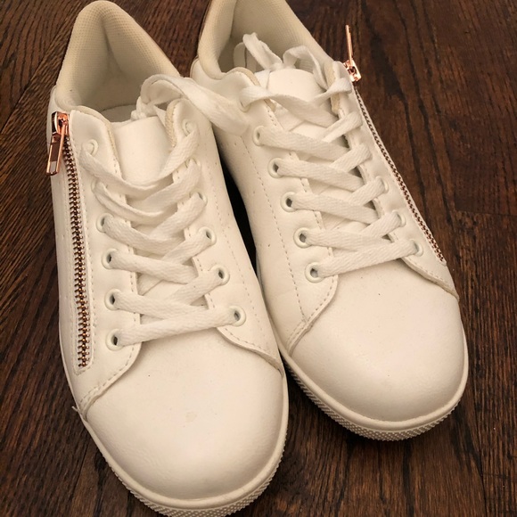 Size 6.5 Rose Gold/White Sneakers - Picture 3 of 3